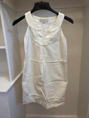 Ivory linen dress by Ann Taylor loft